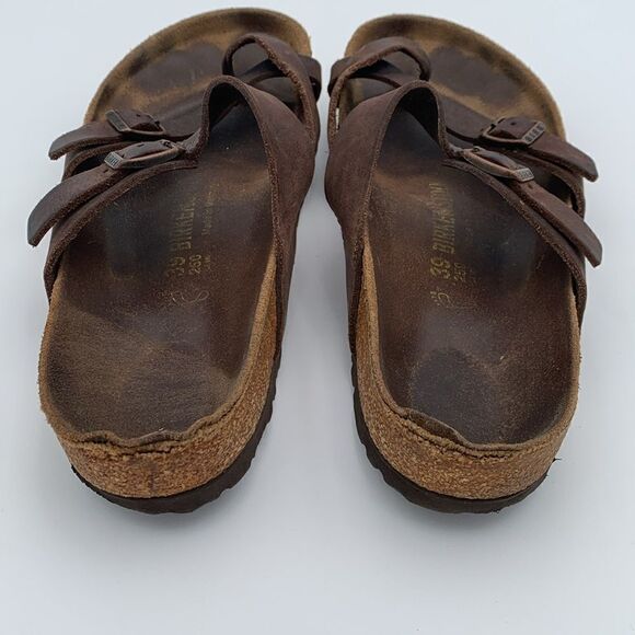 Birkenstock Mayari style brown leather shoes, women’s size 39 - Picture 8 of 12